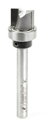 Amana Tool 45484 Carbide Tipped Flush Trim Plunge Template 1/2 D x 3/8 CH x 1/4 Inch SHK w/ Oversized Upper Ball Bearing Router Bit